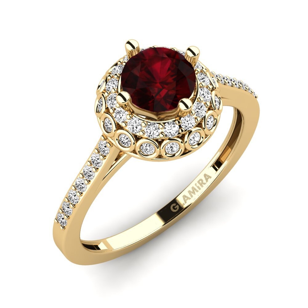 Garnet Engagement Ring Syfig - A