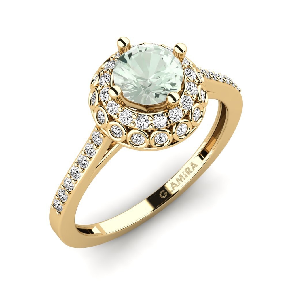 Amatista verde Anillo de compromiso Syfig - A