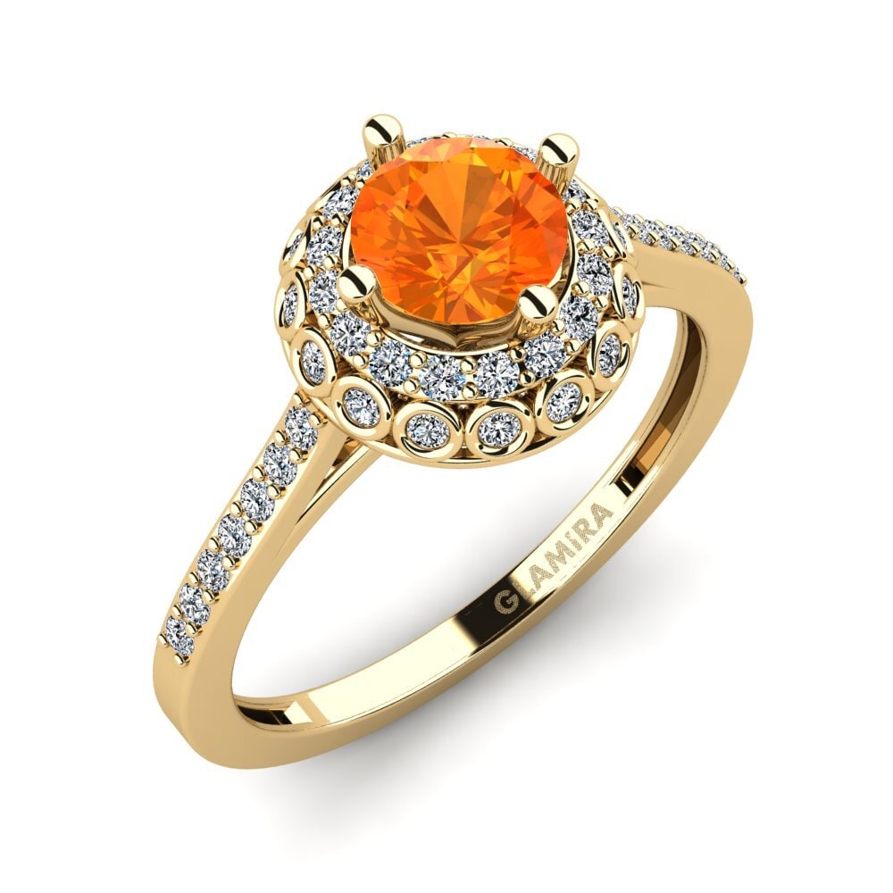 Zafiro Naranja Anillo de compromiso Syfig - A