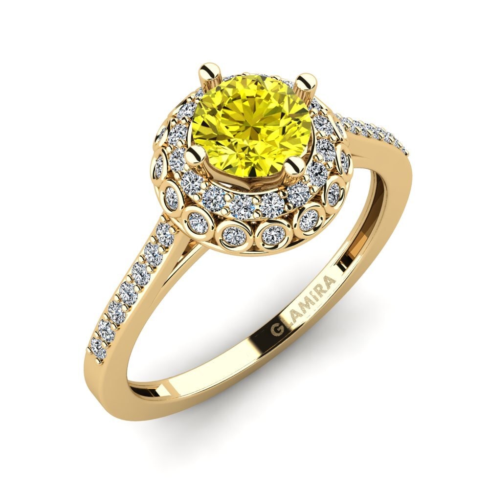 Yellow Diamond Engagement Ring Syfig - A