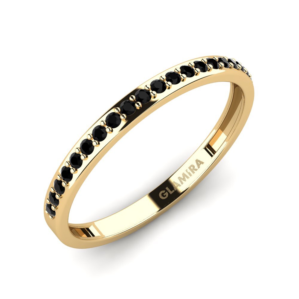 14ct Yellow Gold Black Onyx Ring Syfig - B
