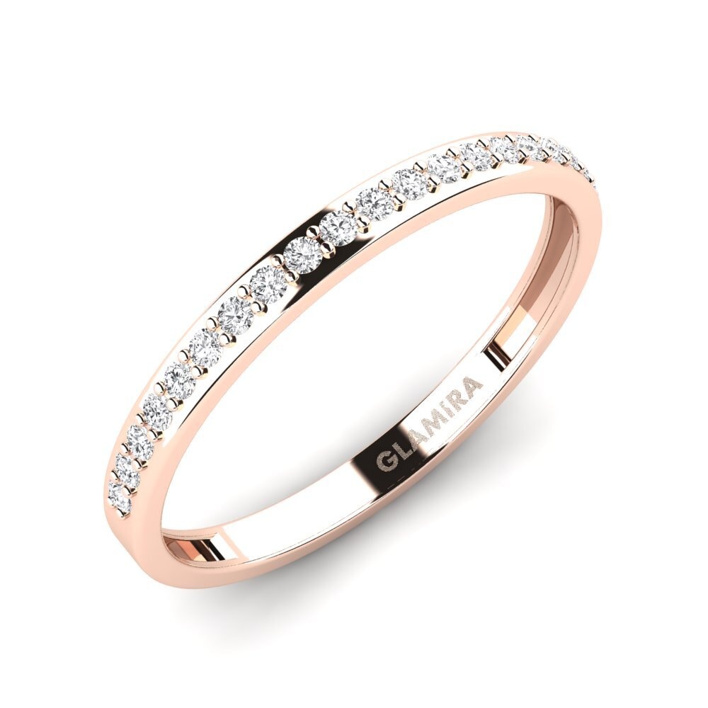 585 Rødguld Hvid Safir Ring Syfig - B