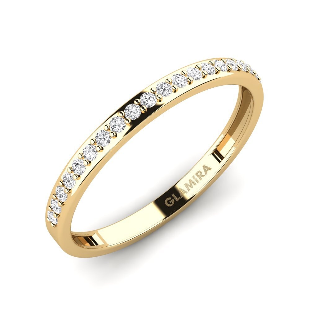 Ouro Amarelo 14K diamante-safira Anel Syfig - B