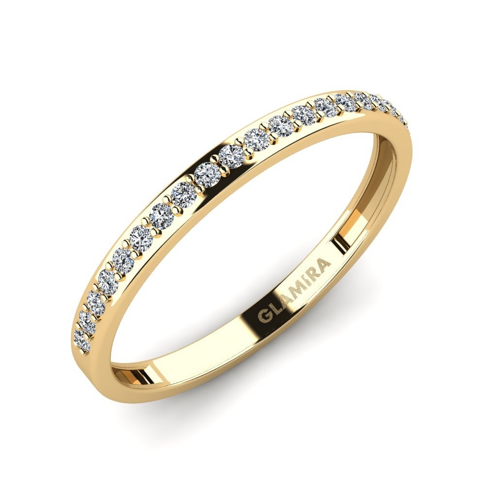 18ct Yellow Gold Zirconia Ring Syfig - B