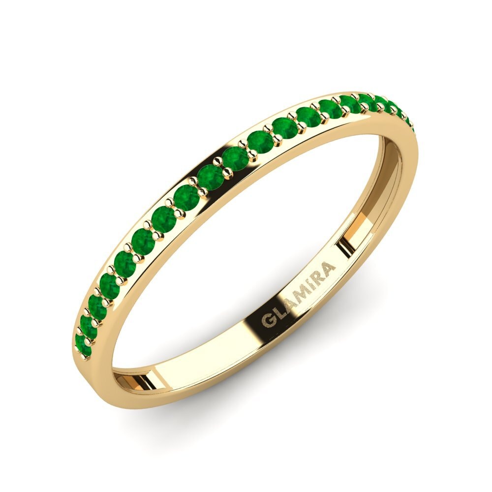 9ct Yellow Gold Emerald Ring Syfig - B