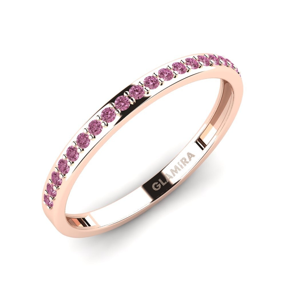 14k Oro Rosa Granate Rhodolite Anillo Syfig - B