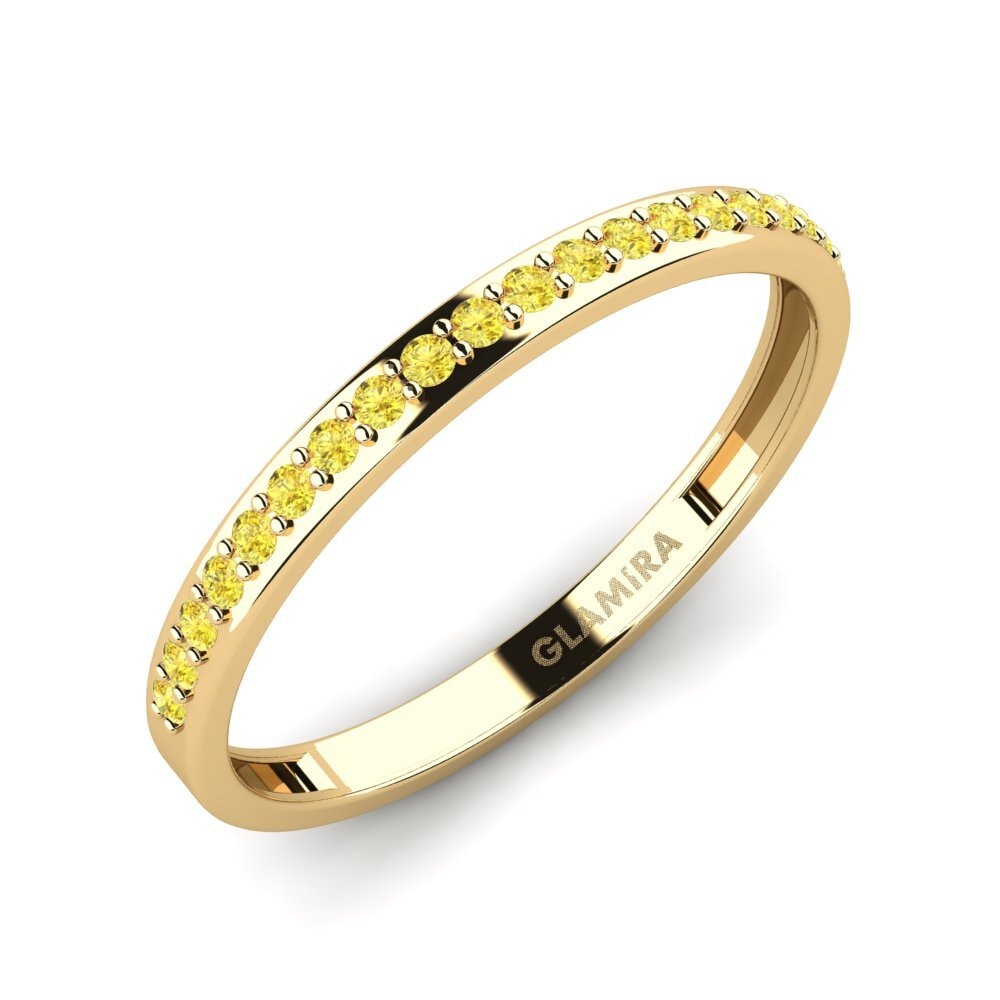 14k Yellow Gold Yellow Sapphire Ring Syfig - B