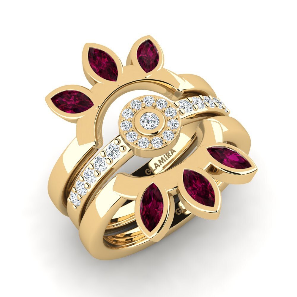 Rhodolite Garnet Ring Uppea Set