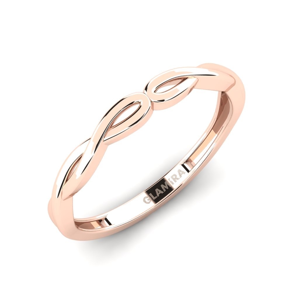 14k Oro Rosa Anillo apilable Xoden - B