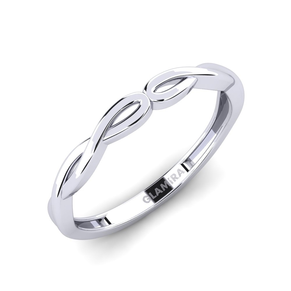9k Oro Blanco Anillo apilable Xoden - B
