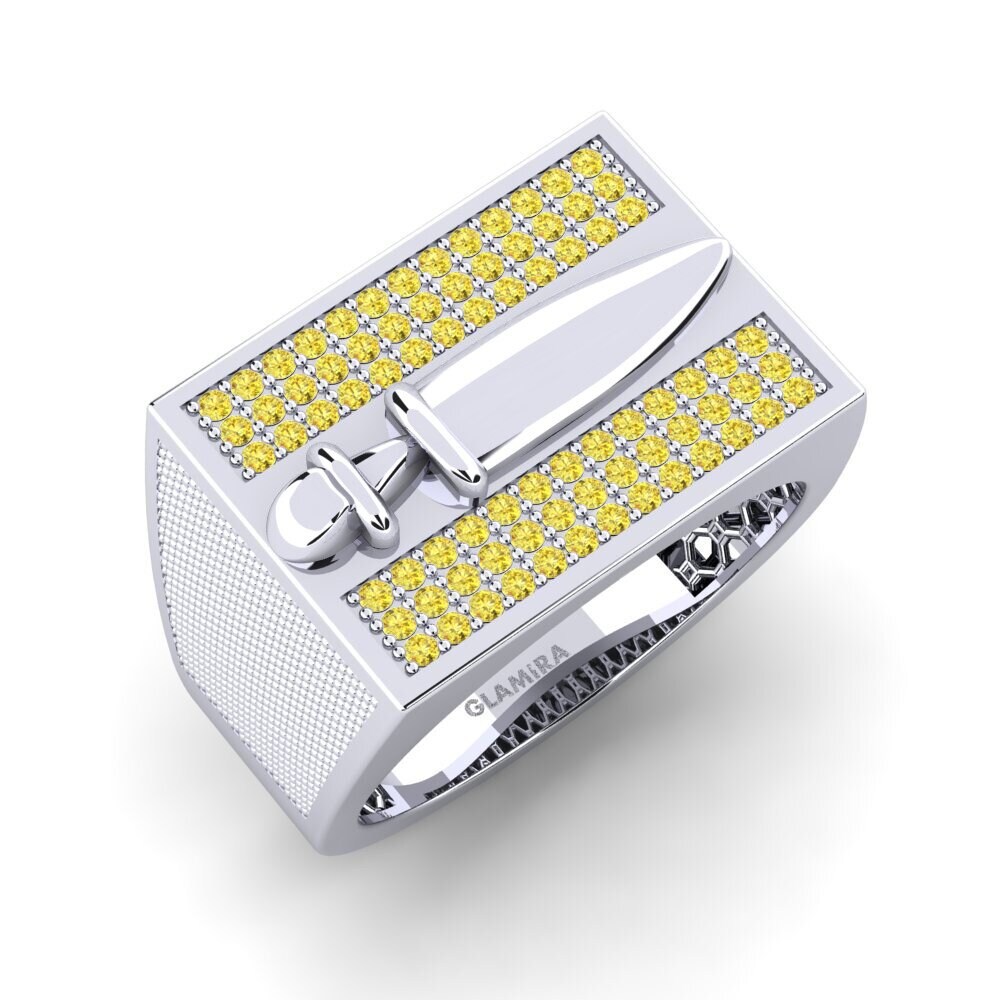 Yellow Sapphire Men's Ring Agmiti