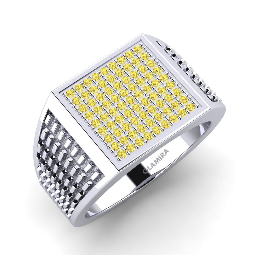 Yellow Sapphire Men's Ring Bakern