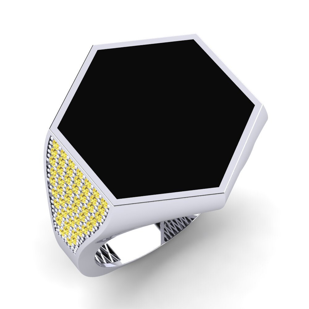 Yellow Sapphire Men's Ring Cirit