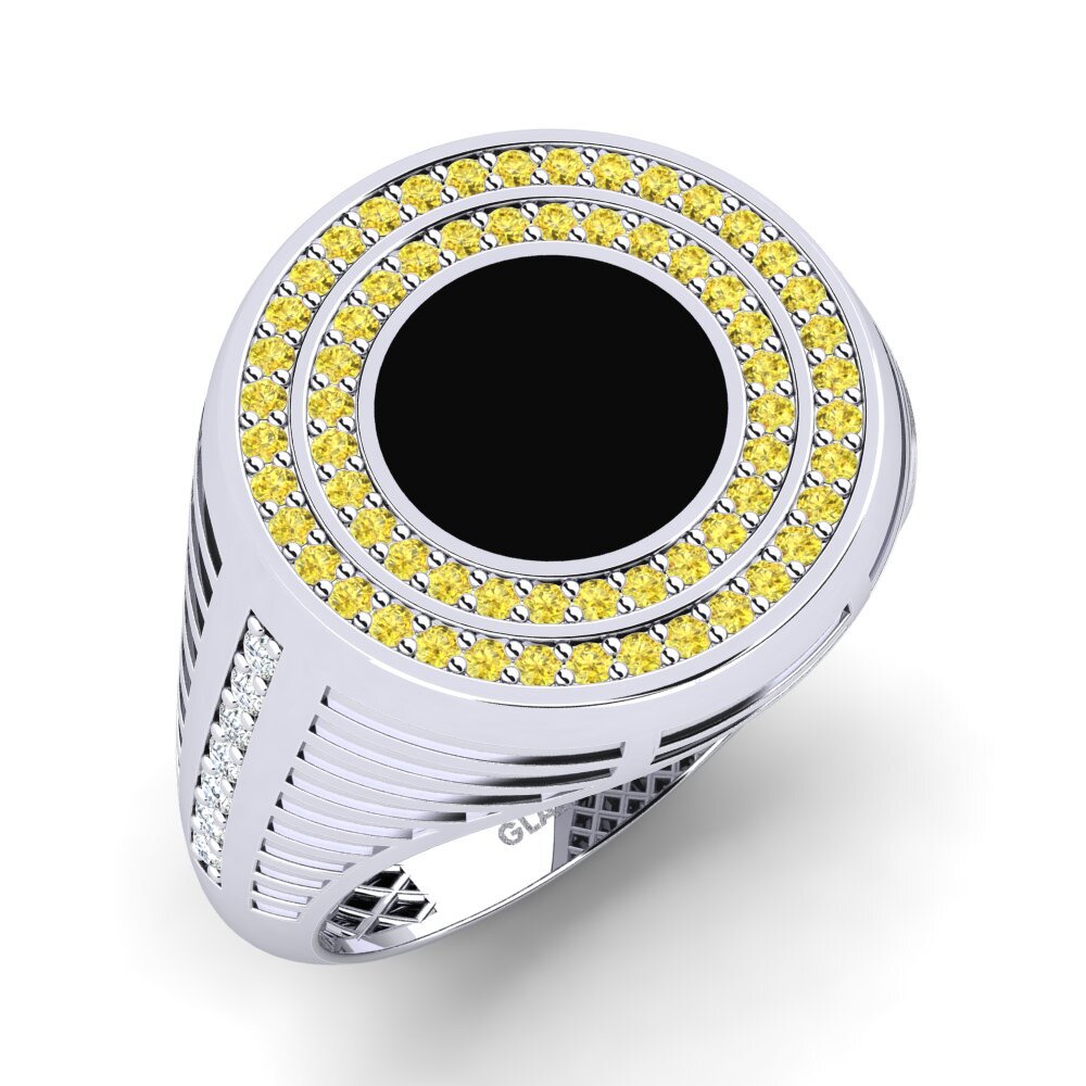 Yellow Sapphire Men's Ring Clentic