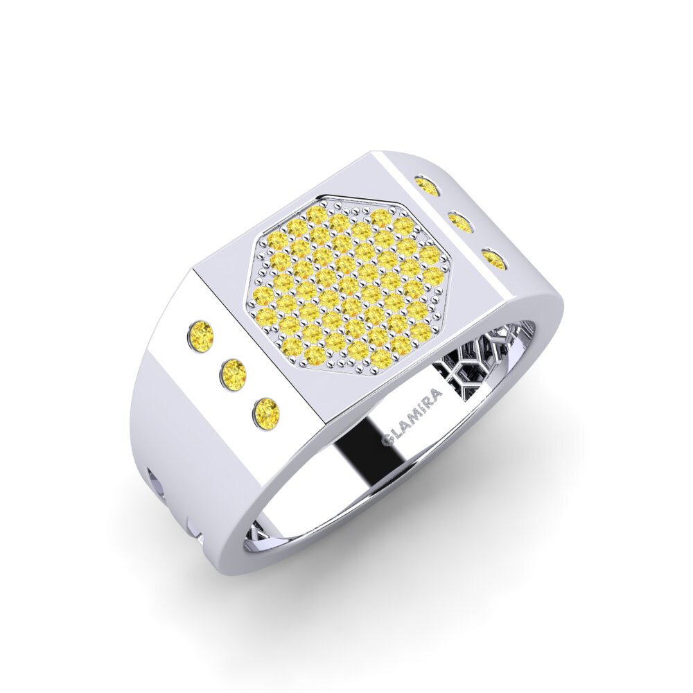 Yellow Sapphire Men's Ring Cnendr