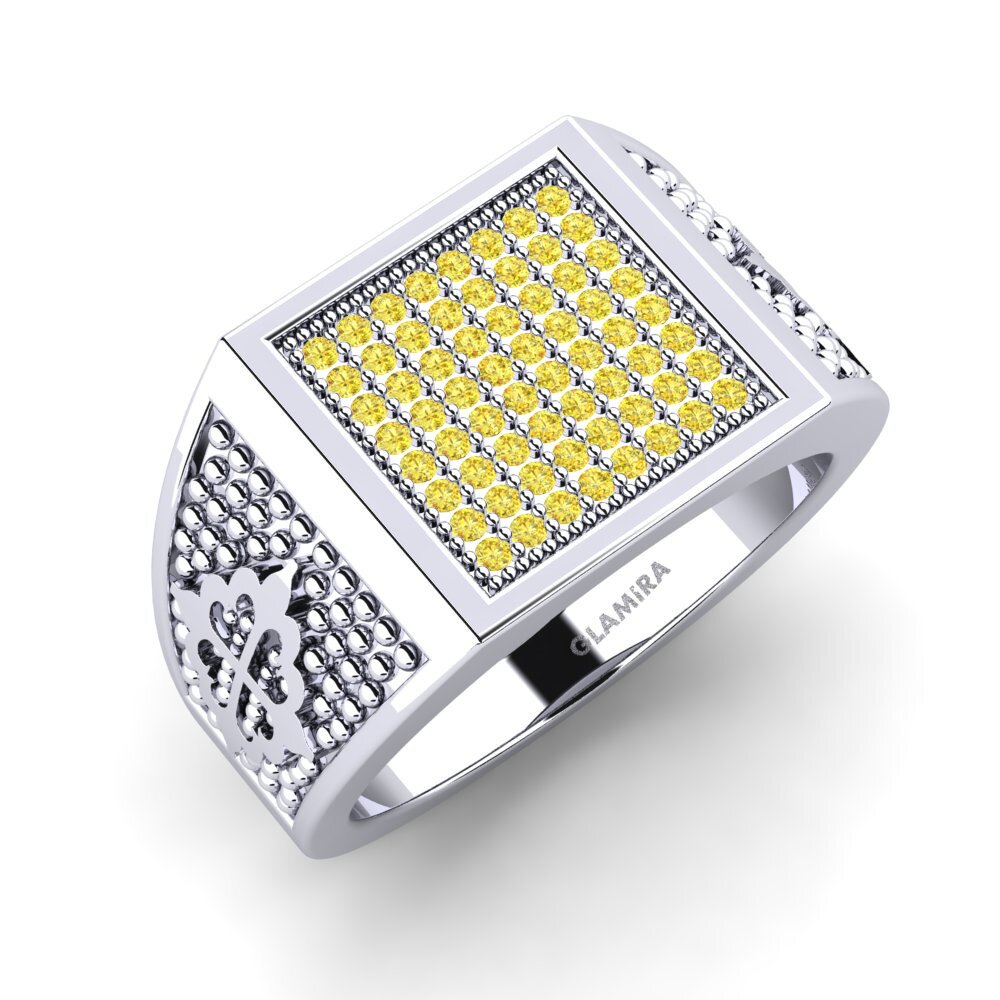 Yellow Sapphire Men's Ring Gavasi