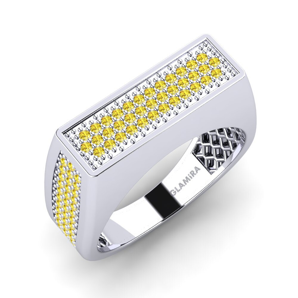 Yellow Sapphire Men's Ring Lomeal