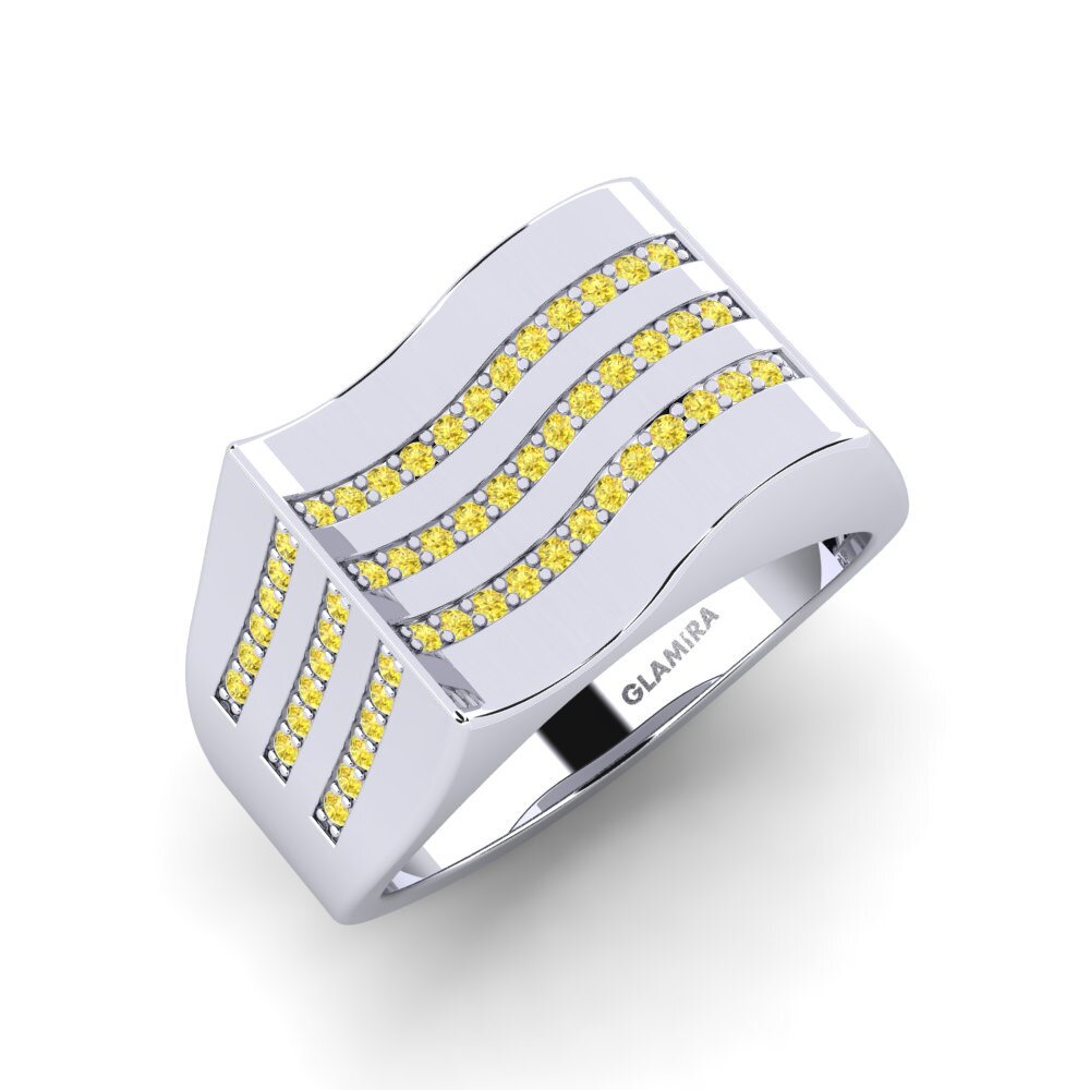 Yellow Sapphire Men's Ring Utteran