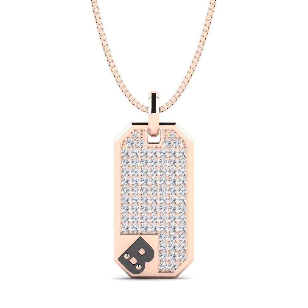 18k Rose Gold Men's Pendant Afiado - B