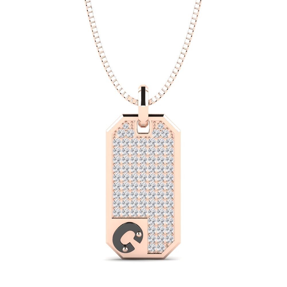 18k Rose Gold Men's Pendant Afiado - C