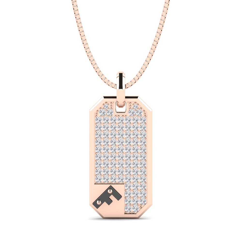 18k Rose Gold Men's Pendant Afiado - F