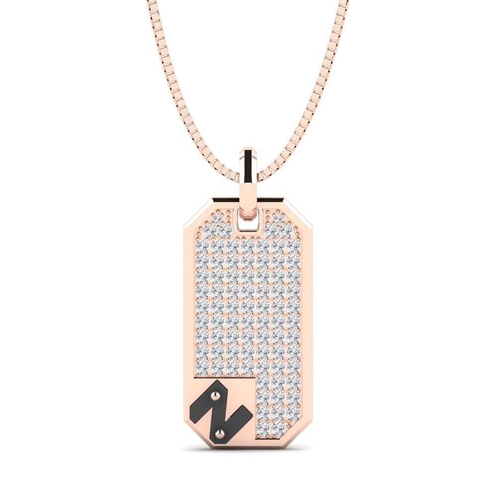 18k Rose Gold Men's Pendant Afiado - N