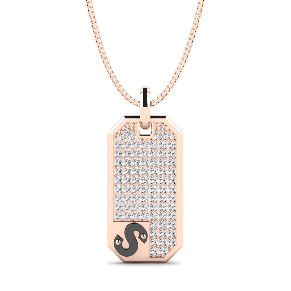 18k Rose Gold Men's Pendant Afiado - S