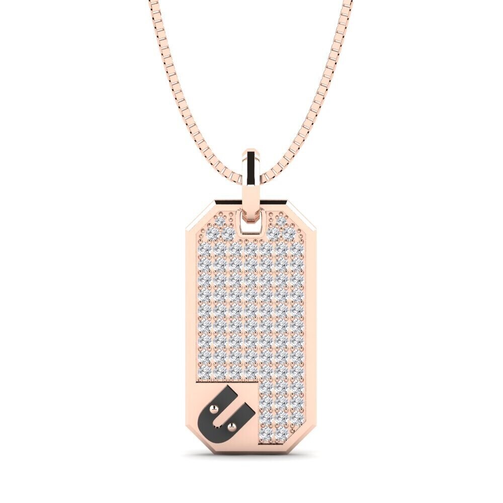 18k Rose Gold Men's Pendant Afiado - U