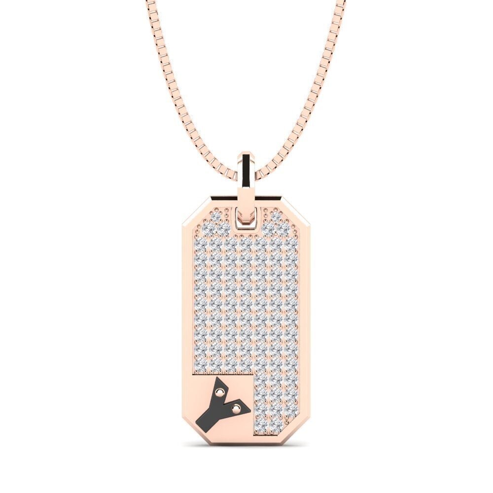 18k Rose Gold Men's Pendant Afiado - Y