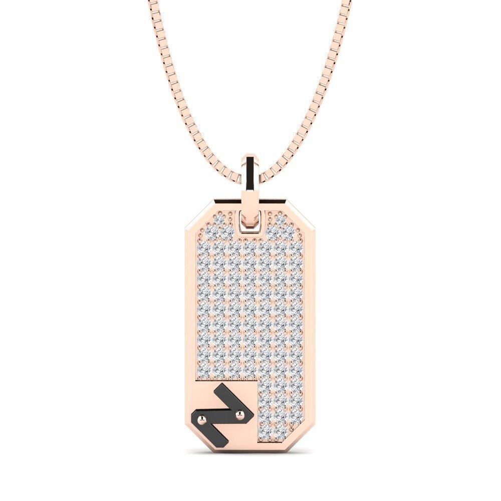 18k Rose Gold Men's Pendant Afiado - Z