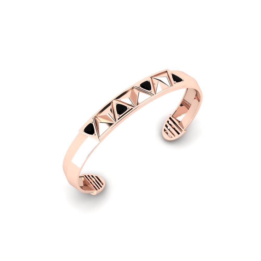 14ct Rose Gold Black Sapphire Men's Bracelet Mahait