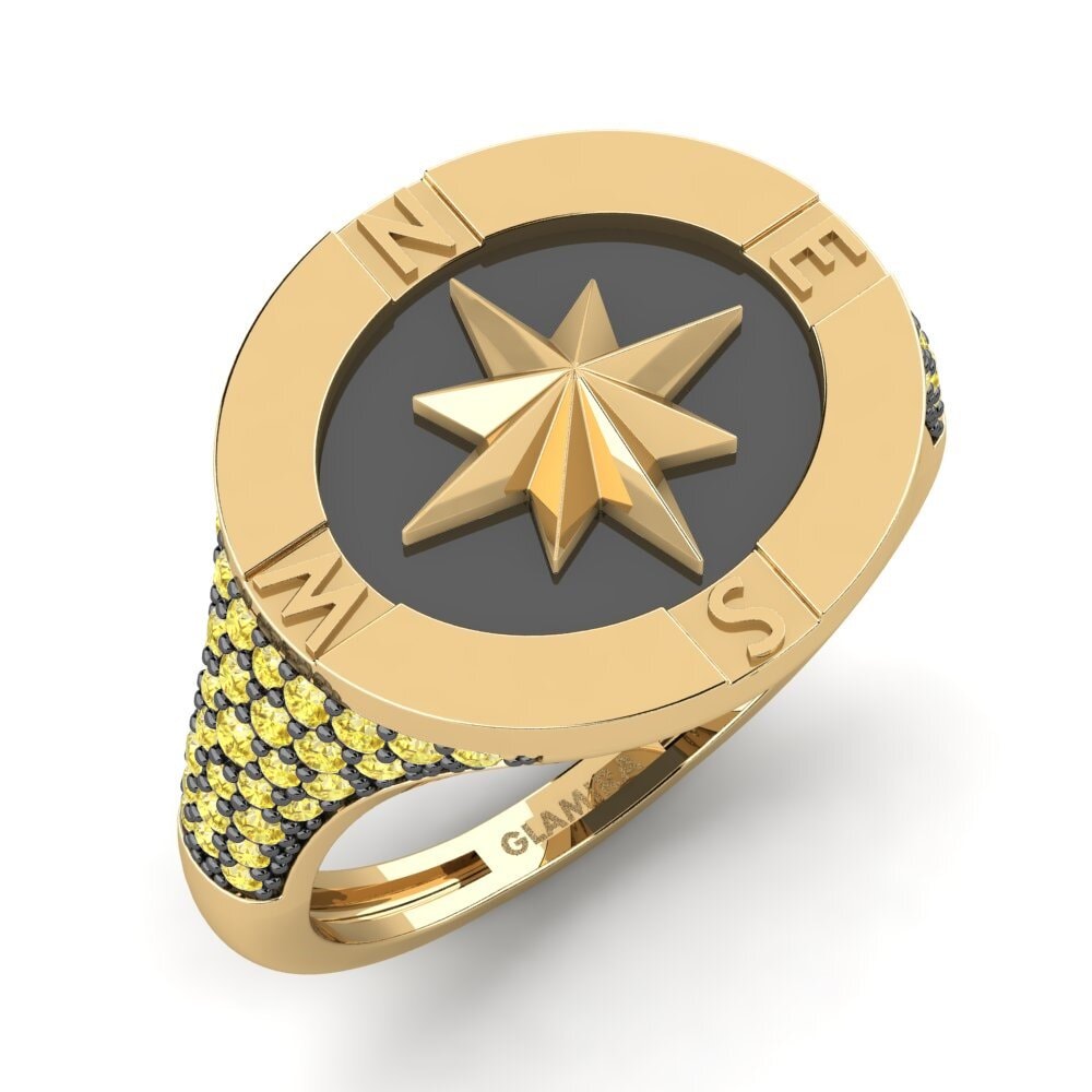Yellow Sapphire Men's Ring Mariseran