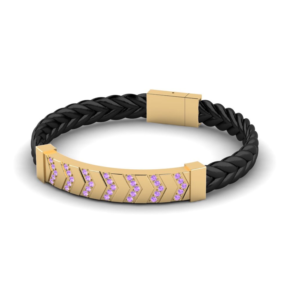 Ametista Pulseira masculina Muoti