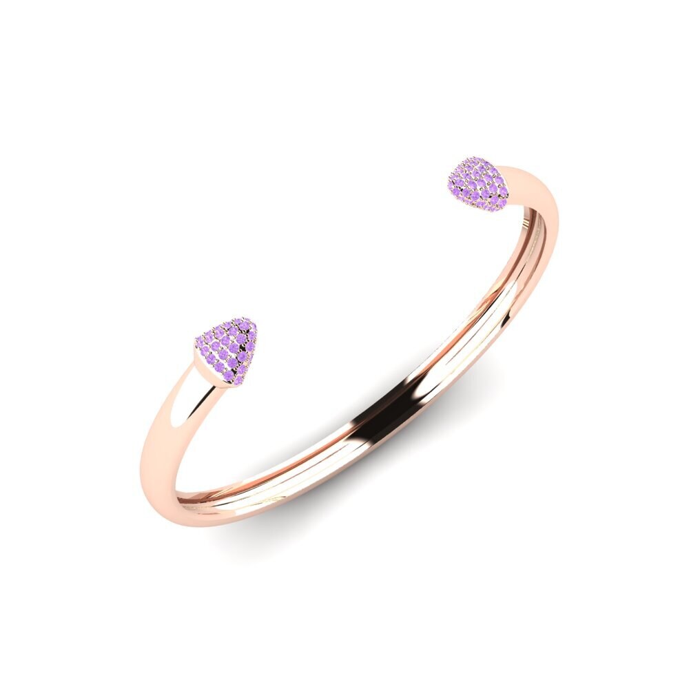 14ct Rose Gold Amethyst Men's Bracelet Nannis