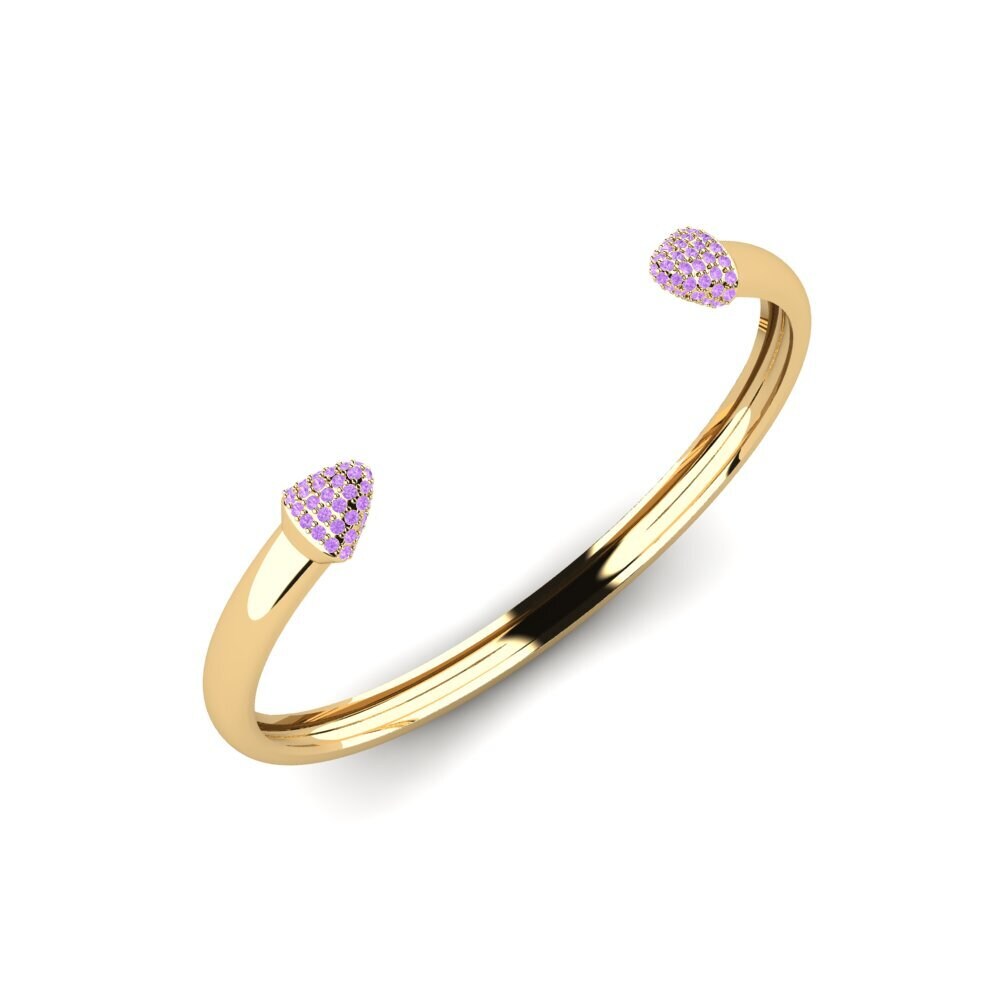 18ct Yellow Gold Amethyst Men's Bracelet Nannis