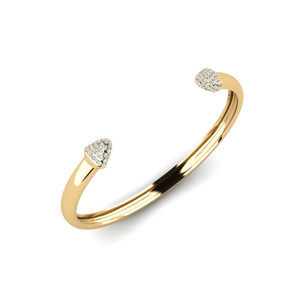 9ct Yellow Gold Zirconia Men's Bracelet Nannis
