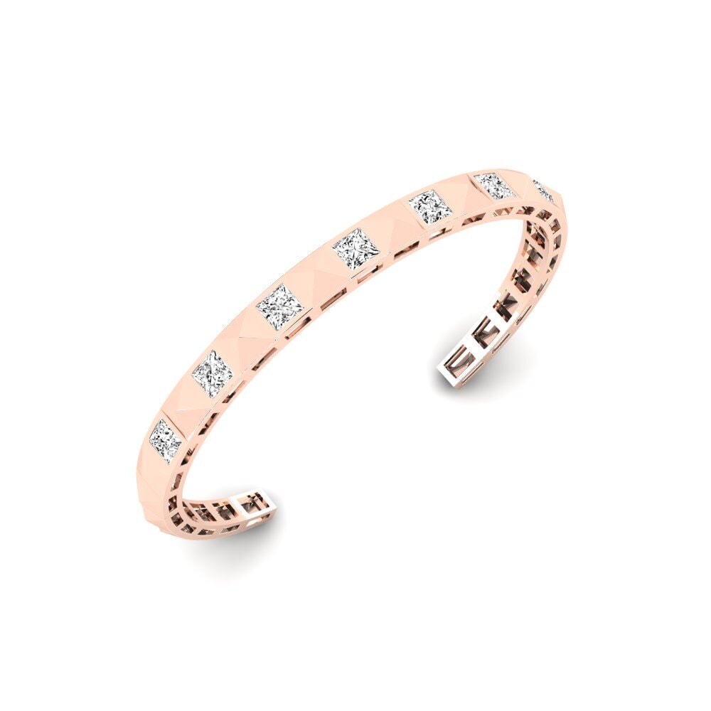 14K Rose Gold Moissanite Men's Bracelet Teuga