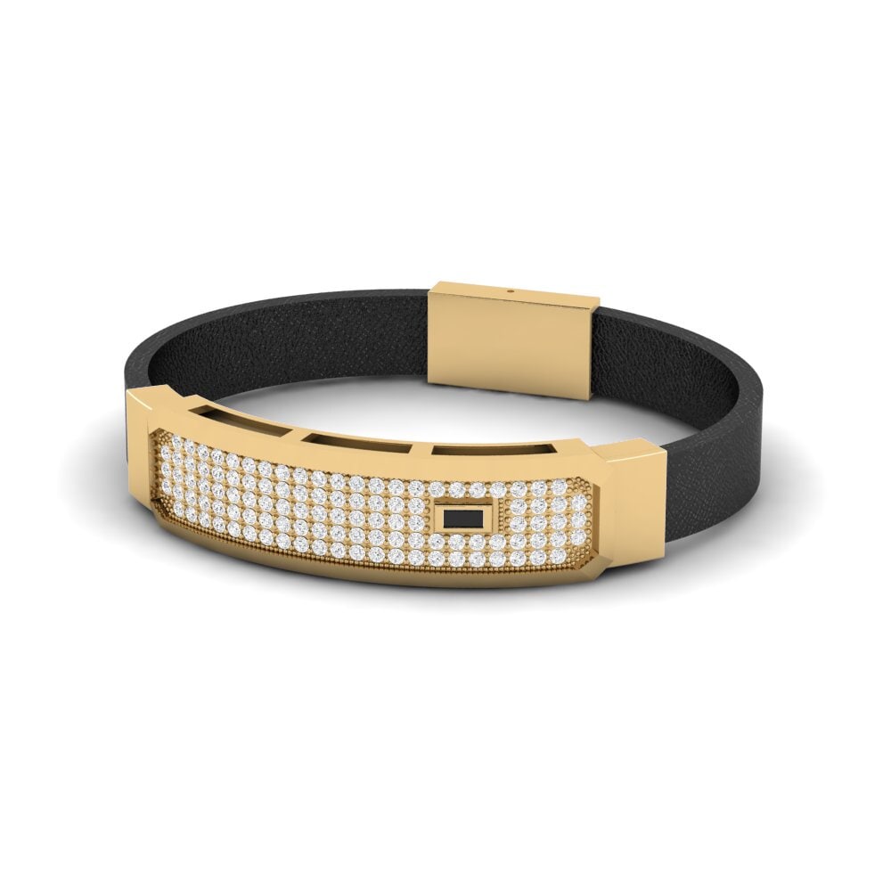 Baguette Black Onyx Men's Bracelet Tramola