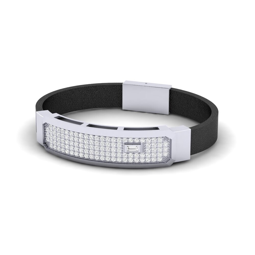 950 Palladium White sapphire Men's Bracelet Tramola