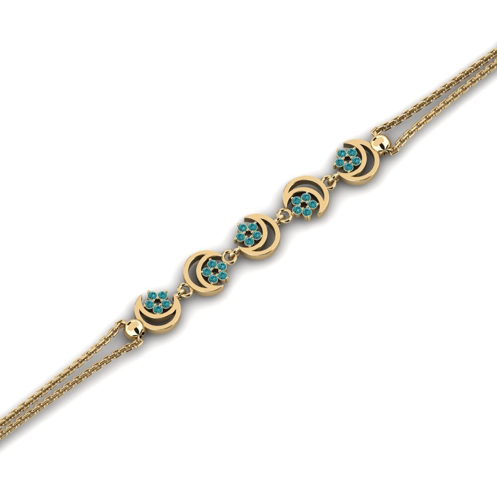 Diamant Bleu Bracelet pour femme Budes