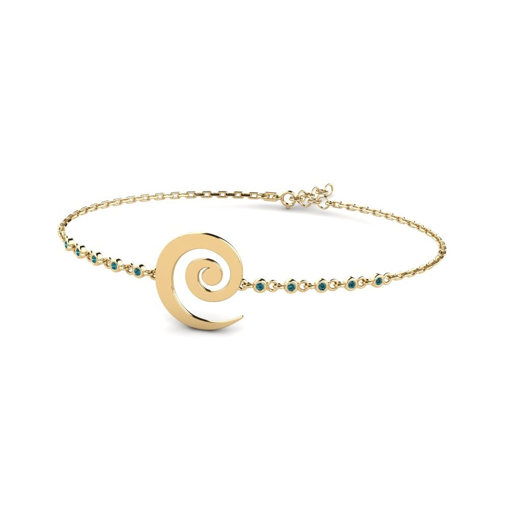 Diamant Bleu Bracelet pour femme Caasil