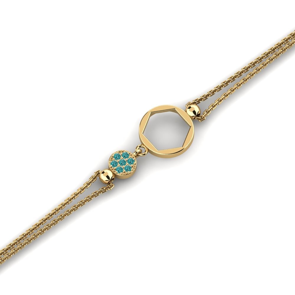 Diamant Bleu Bracelet pour femme Caimatizes