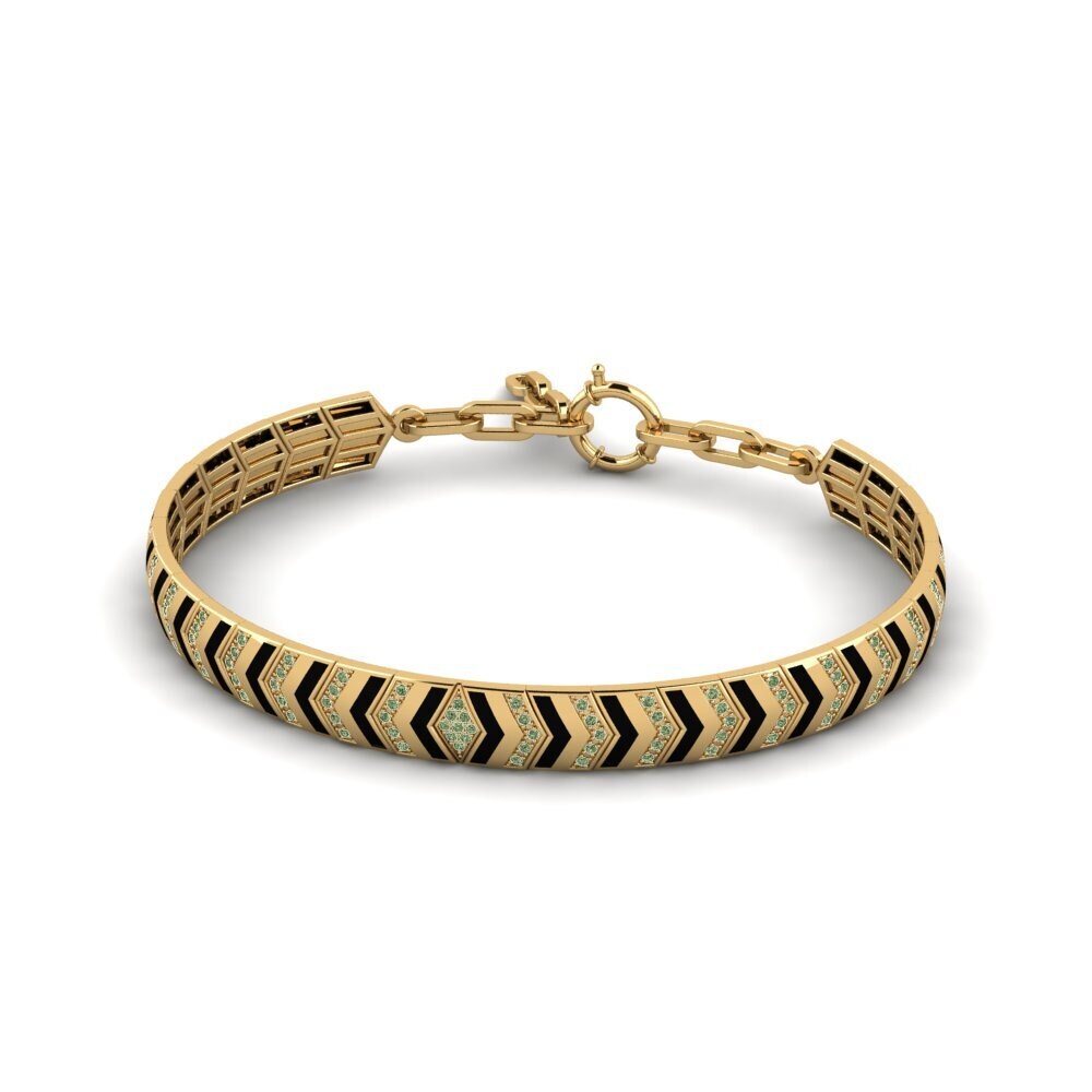 Green Diamond Men's Bracelet Digeste