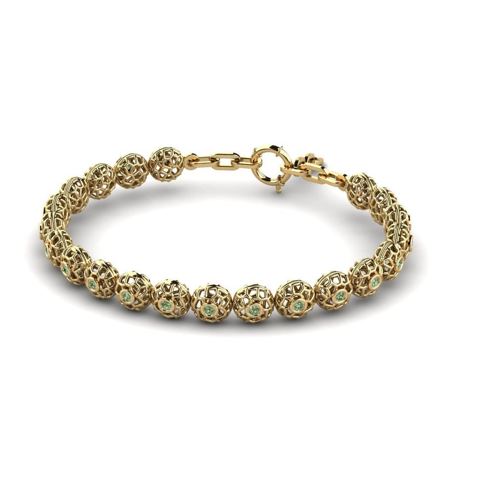 Green Diamond Men's Bracelet Dryas