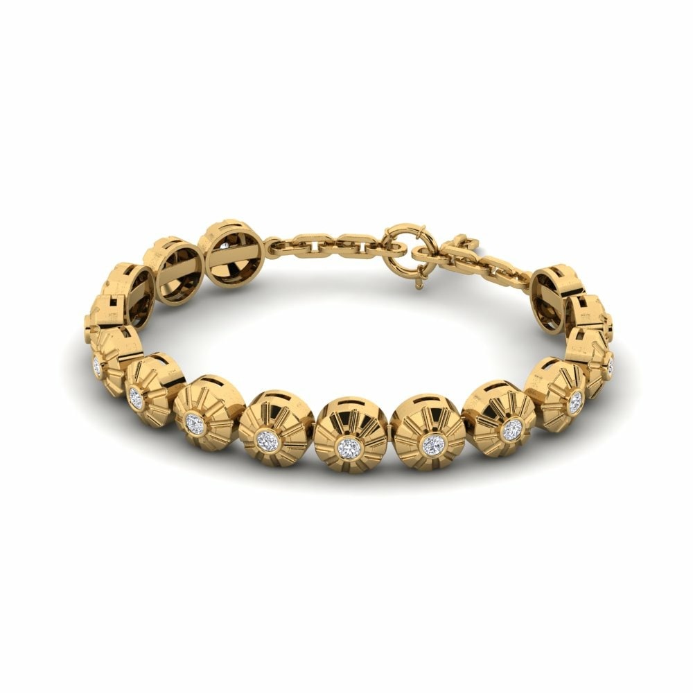 Bangles Men's Bracelets Elsam 585 Yellow Gold Diamond