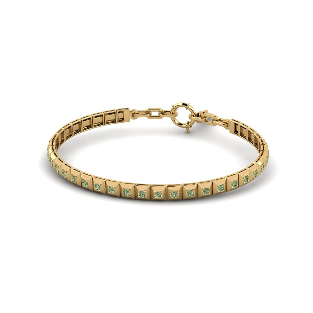 Green Diamond Men's Bracelet Laksanton