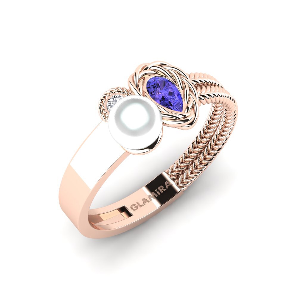 14ct Rose Gold Tanzanite Ring Acwella