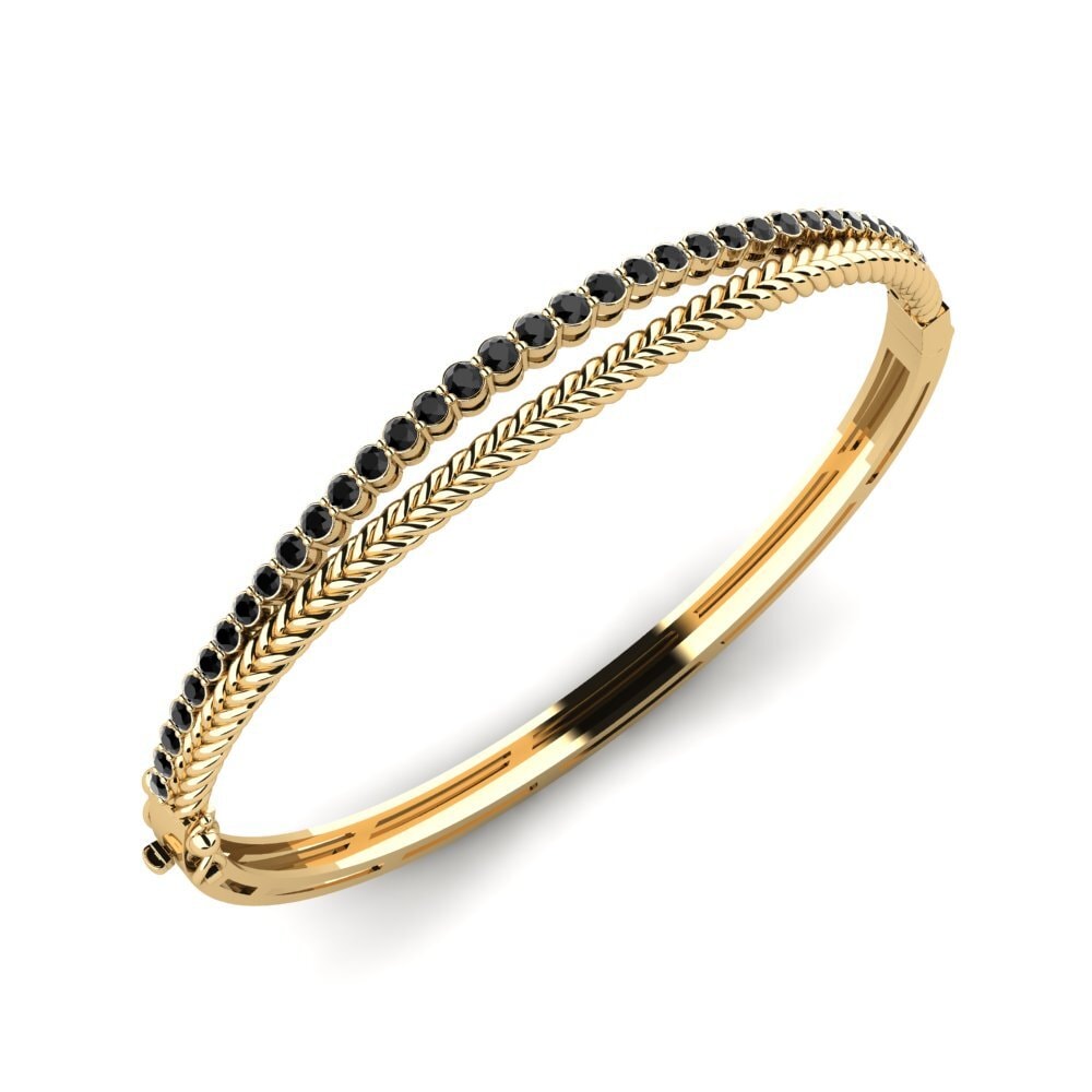 Schwarzer Onyx Damen armreif Alreda