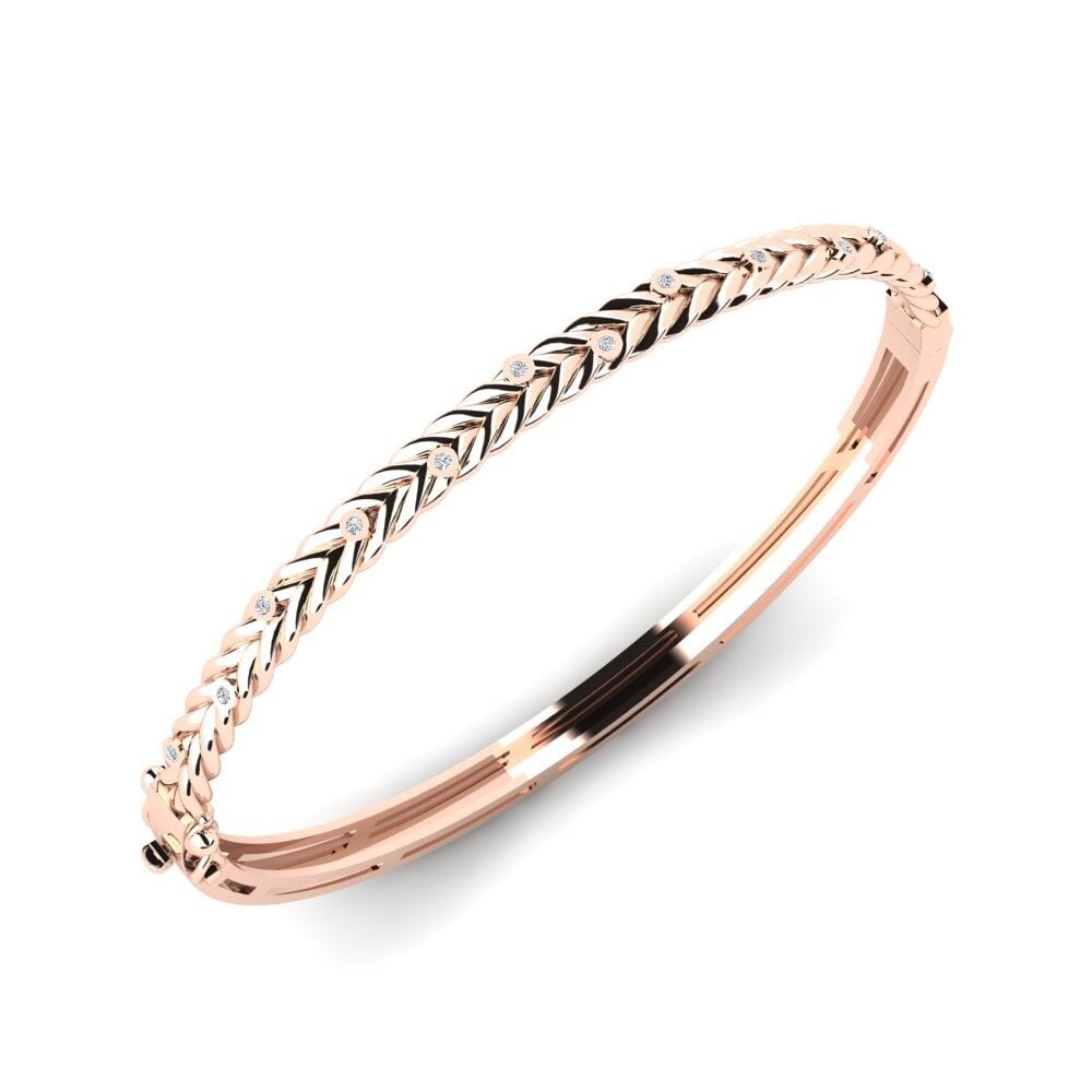 Or rose 14k Diamant Bracelet jonc femme Andersa