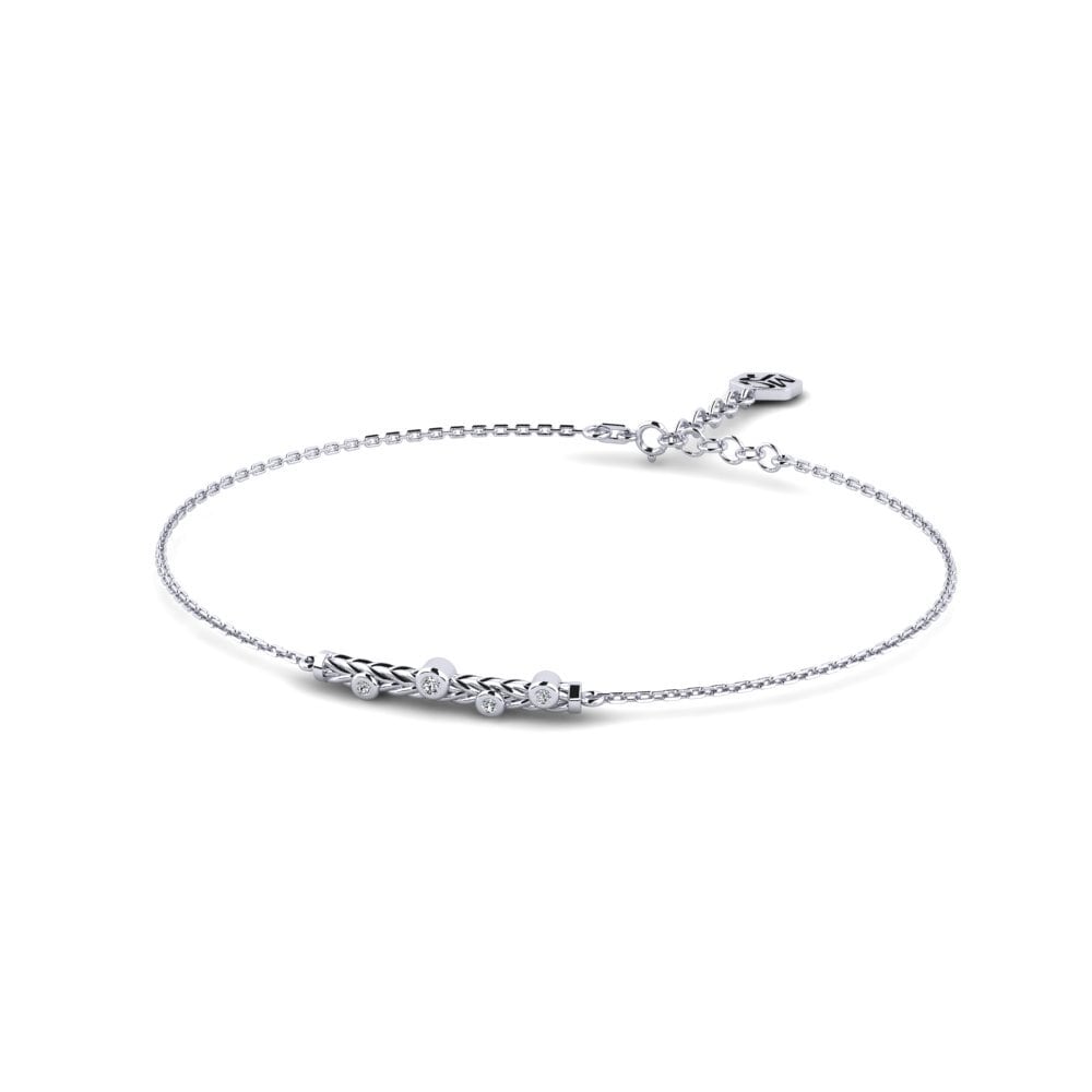 Palladium 950 Zircone Bracelet pour femme Arvora